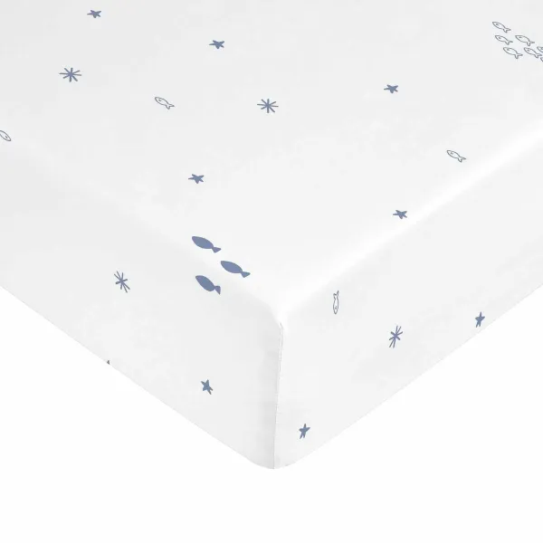 Fitted bottom sheet Kids&Cotton Tabor Multicolour Single 90 x 200 cm