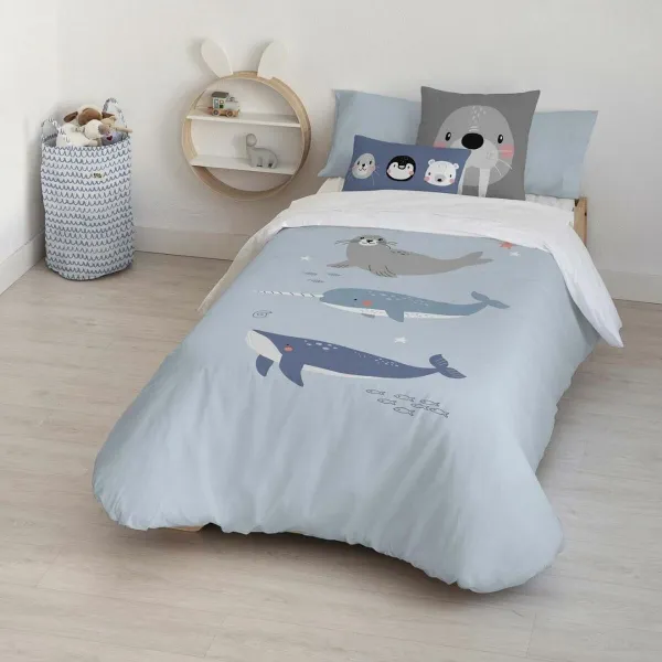 Nordic cover Kids&Cotton Tabor Big Blue 155 x 220 cm