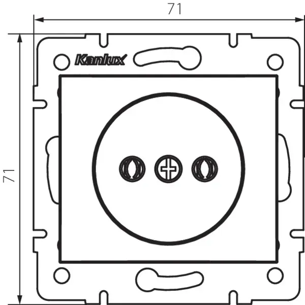 Socket Outlet Without Earth - FireProof Plastic DOMO