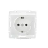 Socket Outlet Earthed - With Protection Cover - FireProof Plastic DOMO