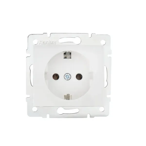 Schuko single power socket with contact protection DOMO