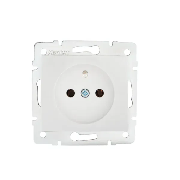 Type E single power socket with contact protection DOMO