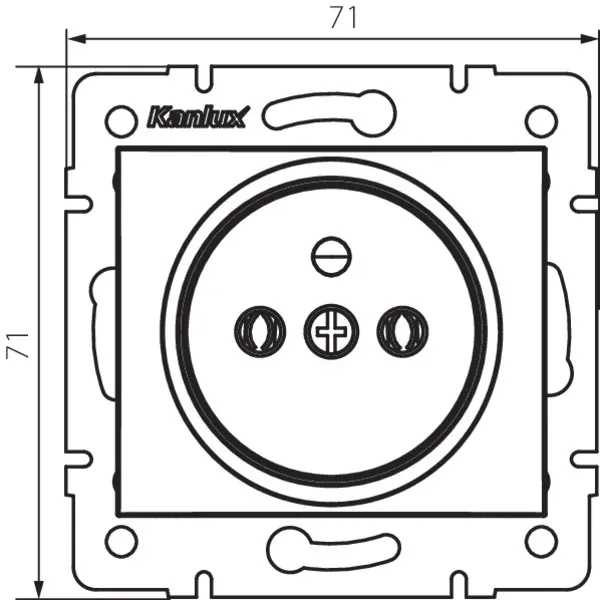 Type E single power socket (DATA) DOMO