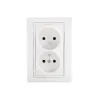 Type E double power socket, complete DOMO