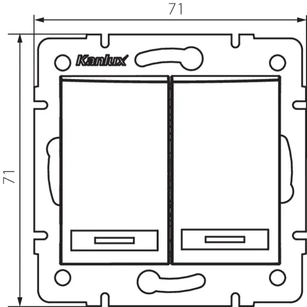 Double Control Switch Iluminated DOMO