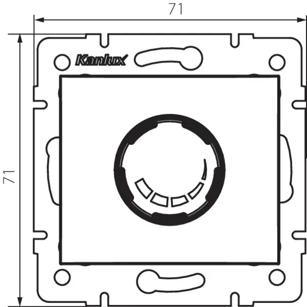 Rotary dimmer 500 W with filter DOMO