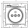 Type E single power socket with contact protection DOMO