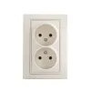 Double Socket Outlet 16A - 250V~e-Without Earth DOMO