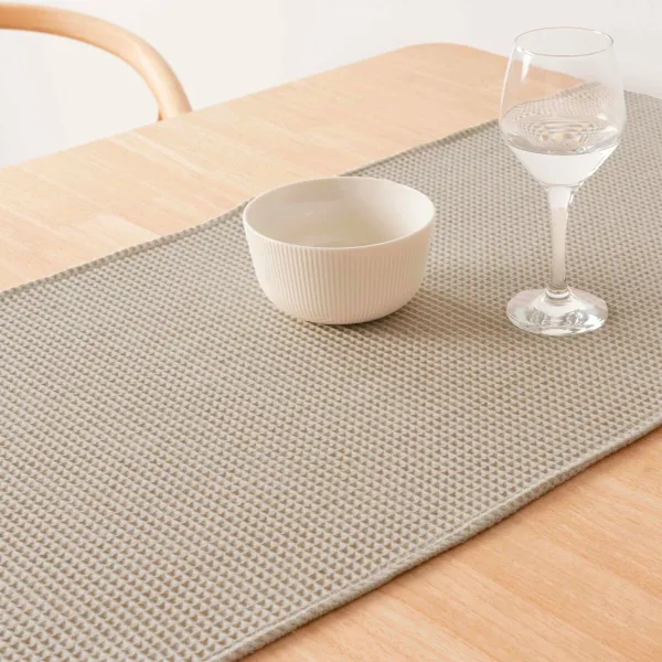 Table Runner Belum Waffle Brown Linen 45 x 140 cm