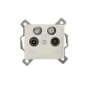 Double Satellite Socket (SAT-SAT-TV-R) End of Line DOMO