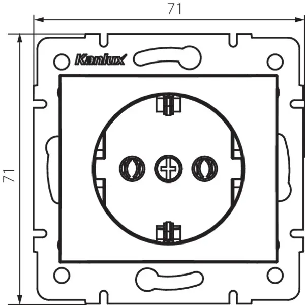 Schuko single power socket DOMO