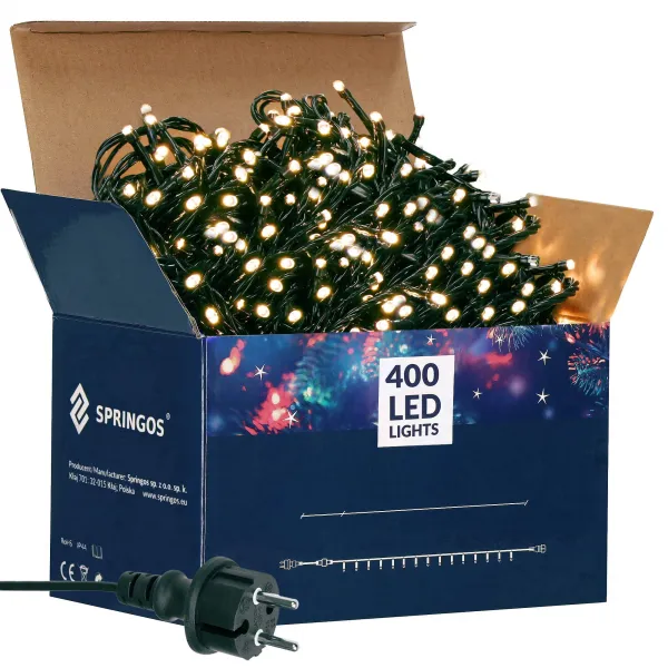 Jouluvalot Springos CL0400, 400 LED-lamppua