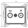 Radio/TV terminal wall socket DOMO