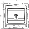 Single loudspeaker socket (2 contacts) DOMO