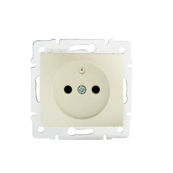 Type E single power socket with contact protection DOMO