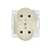 Type E double power socket with earthing terminal DOMO