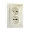 Type E double power socket, complete DOMO