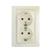 Double Socket Outlet 16A - 250V~ Schuko Type-Earthed DOMO