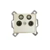 Double Satellite Socket (SAT-SAT-TV-R) End of Line DOMO