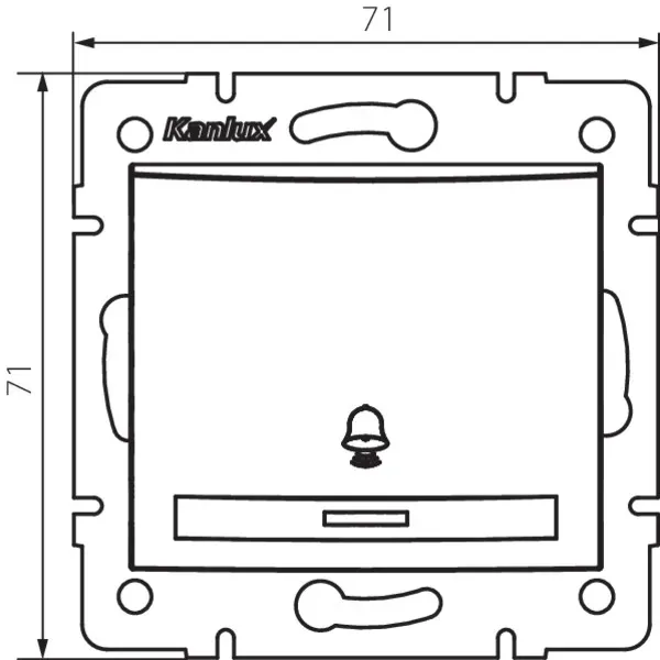 Bell push switch with LED DOMO