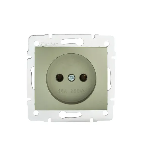 Socket Outlet Without Earth - FireProof Plastic DOMO