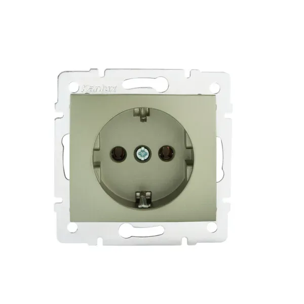 Schuko single power socket with contact protection DOMO