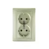 Double Socket Outlet 16A - 250V~ Schuko Type-Earthed DOMO