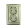 Double Socket Outlet 16A - 250V~e-Without Earth DOMO