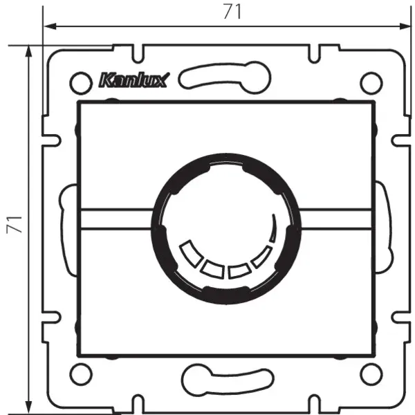 Rotary dimmer 500 W with filter LOGI