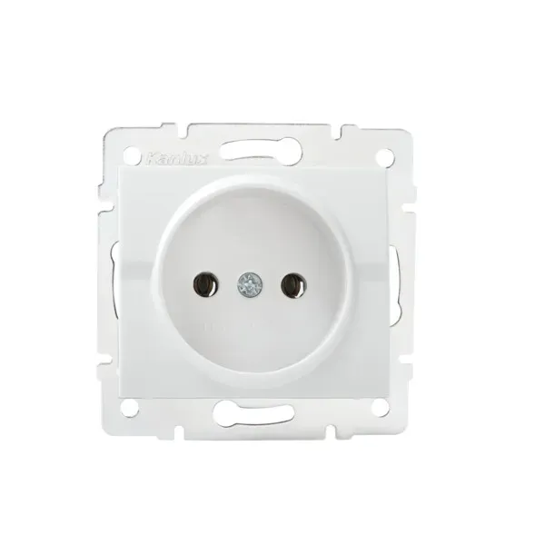 Socket Outlet Without Earth - FireProof Plastic LOGI