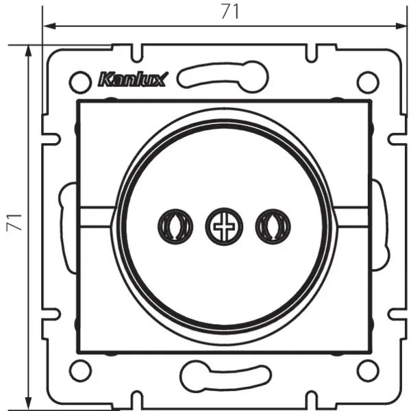 Socket Outlet Without Earth - FireProof Plastic LOGI