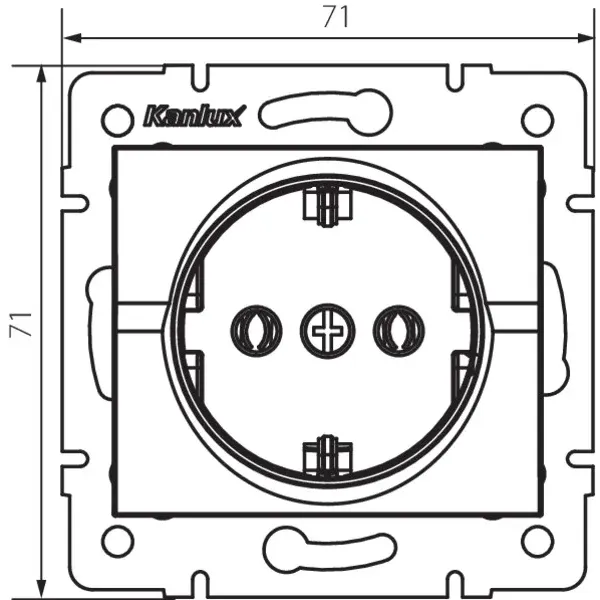 Schuko single power socket LOGI