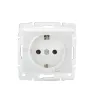 Socket Outlet Earthed - With Protection Cover - FireProof Plastic LOGI