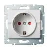 Schuko single power socket with contact protection LOGI