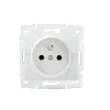 Type E single power socket with contact protection LOGI