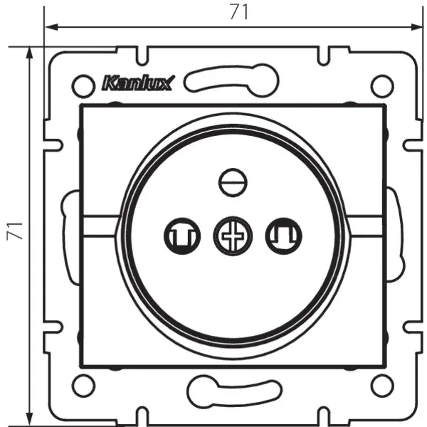 Type E single power socket (DATA) LOGI