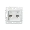 Double Numeric Telephone Socket Outlet (2pcs RJ11) LOGI