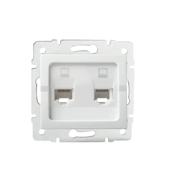 Double computer socket, independent (2x RJ45Cat 5e Jack) LOGI