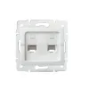 Double computer socket, independent (2x RJ45Cat 5e Jack) LOGI