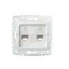 Double computer socket, independent (2x RJ45Cat 6 Jack) LOGI