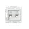 Computer and telephone socket (RJ45 Cat 6+RJ11) LOGI