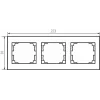 3 Gang Frame Horizontal - with wing LOGI