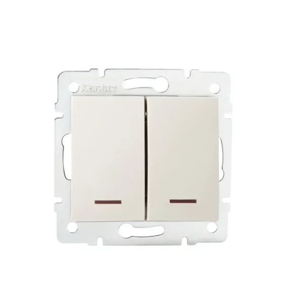 Double Control Switch Iluminated LOGI