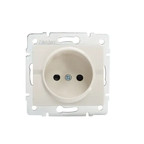 Socket Outlet Without Earth - FireProof Plastic LOGI