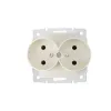 Type E double power socket with earthing terminal LOGI