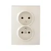 Type E double power socket, complete LOGI