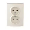 Double Socket Outlet 16A - 250V~e-Without Earth LOGI