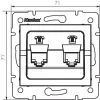 Double Numeric Telephone Socket Outlet (2pcs RJ11) LOGI