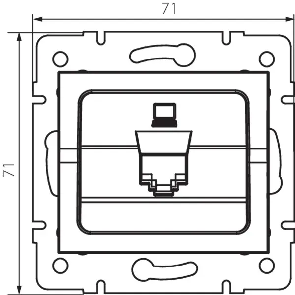 Single computer socket (RJ45Cat 6 Jack) LOGI