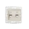 Double computer socket, independent (2x RJ45Cat 5e Jack) LOGI